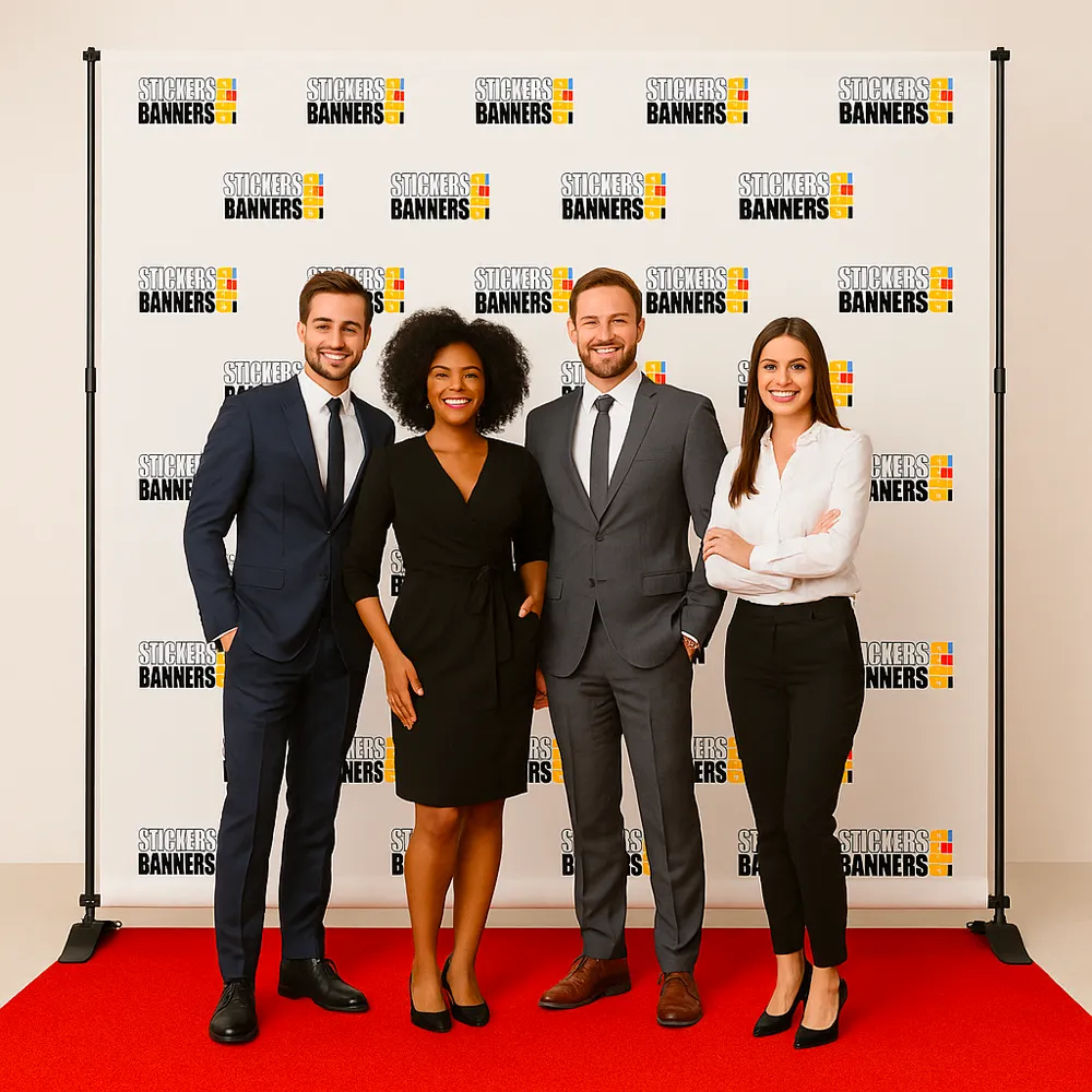 Vinyl Step and Repeat Banner with Stand - Image 3